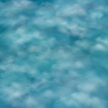 Perspektif arka plan mavi degrade geometrik şekil desen bulutlar ile soyut. İllüstrasyon vektör eps10