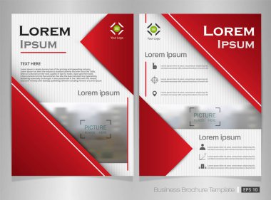 Degrade kırmızı şablon vektör modern broşür. İllüstrasyon vektör eps10