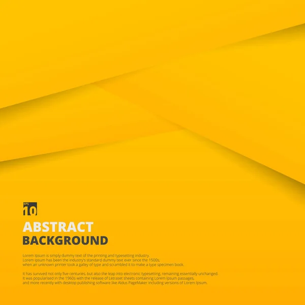 Abstrakt Von Gelbem Farbverlauf Papier Schneiden Muster Hintergrund Abbildung Eps10 — Stockvektor