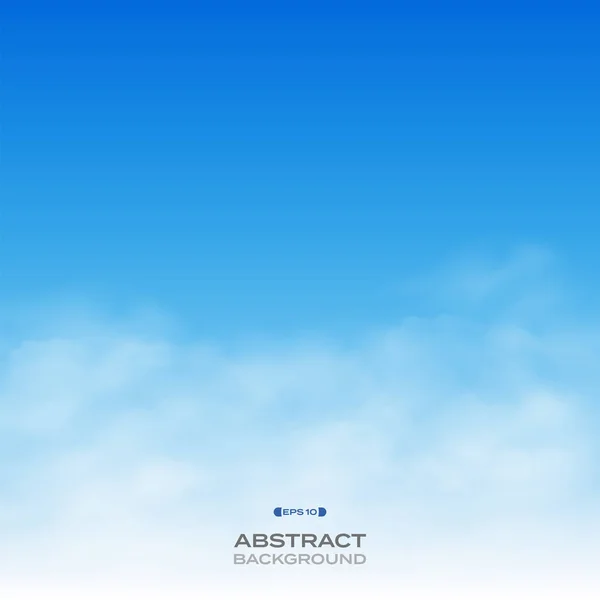 Resumo Nuvens Realistas Sobre Fundo Céu Azul Ilustração Vetorial Eps10 — Vetor de Stock