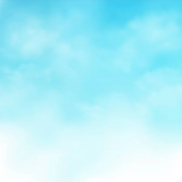 Resumo Céu Azul Realista Com Fundo Nuvens Ilustração Vetorial Eps10 — Vetor de Stock