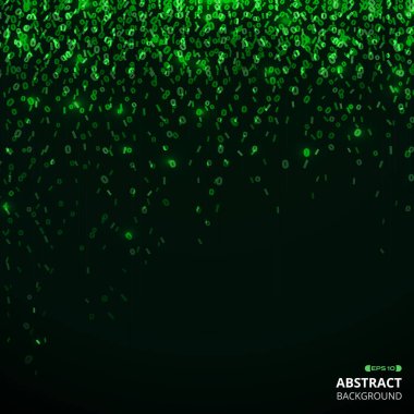 Matris sayı desen arka plan, illüstrasyon vektör eps10 yeşil soyut