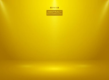 Soyut altın renk renk sportlights ile Stüdyo Oda arka plan. illüstrasyon vektör eps10