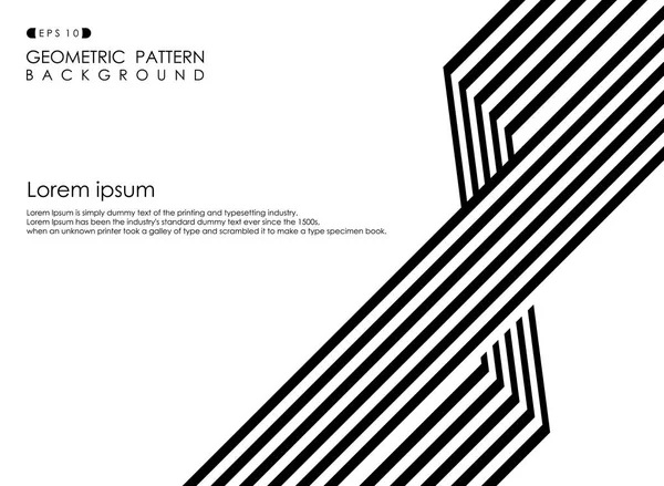 Siyah ve beyaz op sanat iş Şerit satır arkaplanı, vektör eps10 özetini