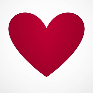 Kırmızı Sevgililer günü kartı Kağıt arka plan kes. vektör eps10 