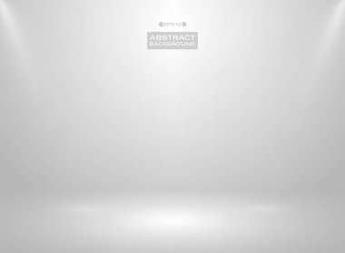 Soyut projektör ile Stüdyo Oda arka plan degrade beyaz renk. İllüstrasyon vektör eps10