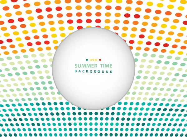 Summer Time Colorful Dot Nature Tone Background Copy Space Vector — Stock Vector