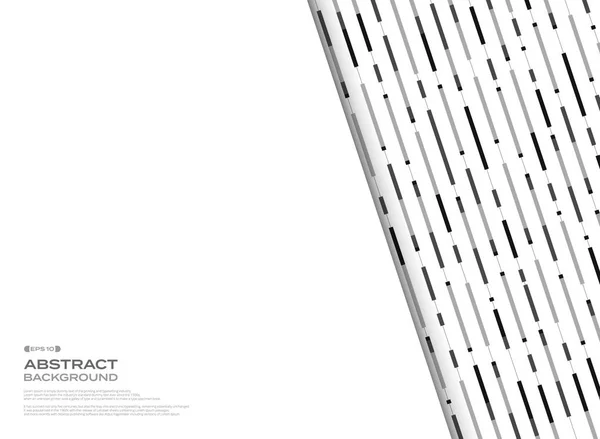 Patrón Abstracto Líneas Geométricas Blanco Negro Detrás Del Fondo Espacio — Vector de stock