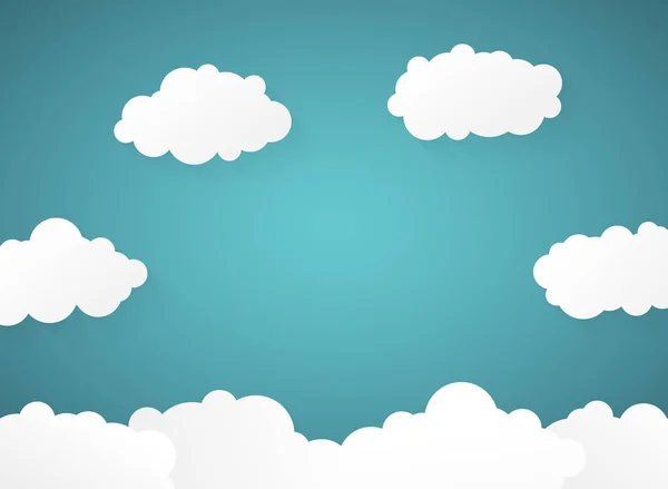 Περίληψη Του Ντεγκραντέ Μπλε Ουρανό Σύννεφα Χαρτί Κοπεί Eps10 Διάνυσμα — Διανυσματικό Αρχείο