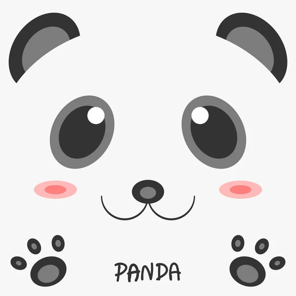 Dibujo Abstracto Animal Panda Dibujo Diseño Uso Para Trabajo Lindo — Vector de stock