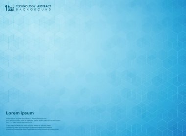 Soyut degrade mavi bilim pentagon teknoloji fütüristik desen arka plan. Altıgen tasarım poster, reklam, broşür, yıllık dergi ve sanat eseri kullanma. vektör eps10