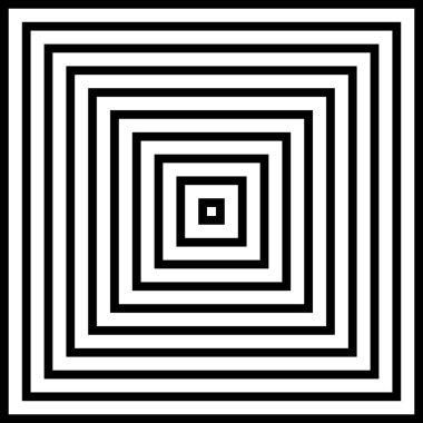 Kare piramit siyah ve beyaz arka plan, Opart tasarım özetini. illüstrasyon vektör eps10