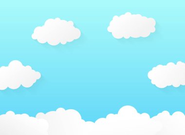 Yumuşak bulutlar desen tasarımı ile canlı degrade mavi gökyüzü soyut. Sanat eseri, reklam, afiş, kapak sayfası, web, rapor için kullanabilirsiniz. vektör eps10