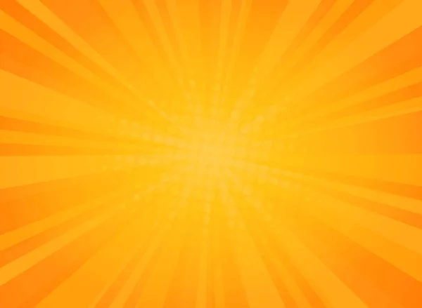 抽象阳光的光芒图案的漫画半色调背景在黄色 你可以用太阳主题的生动艺术作品 调整海报 小册子 封面设计 现代网页 Eps10 — 图库矢量图片