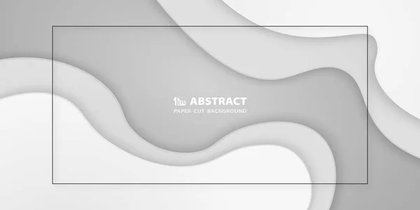 Gradiente Abstracto Papel Blanco Cortado Fondo Puede Utilizar Para Diseño — Archivo Imágenes Vectoriales