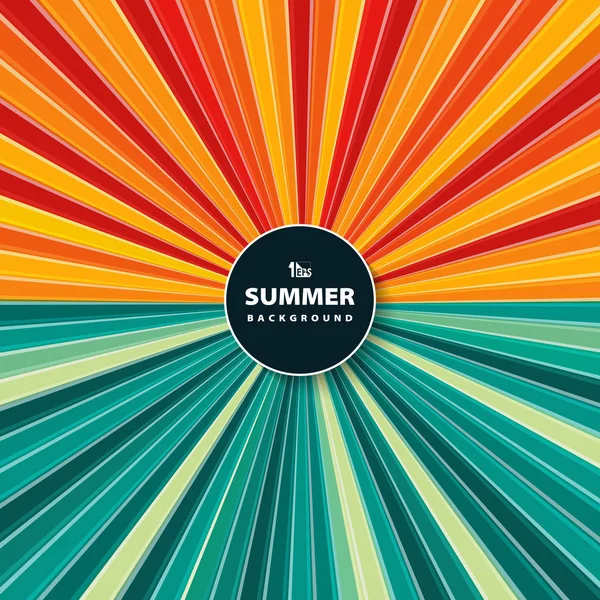 Abstraktní Barevné Sun Burst Kruhu Pozadí Letního Času Můžete Použít — Stockový vektor