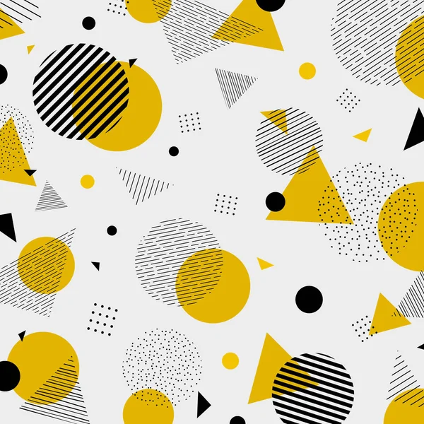 Abstrakte Bunte Geometrische Gelb Schwarze Farben Muster Moderne Dekoration Sie — Stockvektor