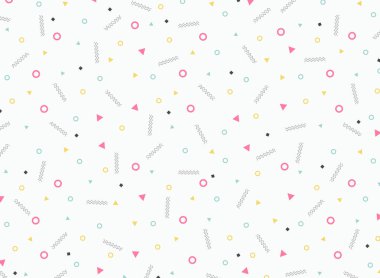 Şirin öğesinin soyut renkli geometrik desen tasarım.