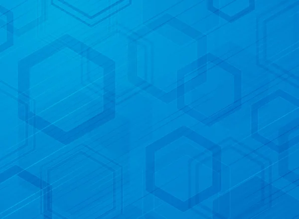 Αφηρημένο μπλε τεχνολογία εξάγωνο μοτίβο μοντέρνο σχεδιασμό backgroun — Διανυσματικό Αρχείο