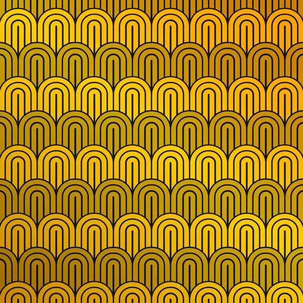 Абстрактний розкішний гірчичний жовтий і чорний візерунок кругового візерунка — стоковий вектор