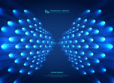 Soyut teknoloji çizgi desenli mavi pırıltılar backg ile