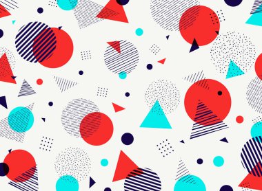 Soyut geometrik turuncu mor mavi gökyüzü renk desen modern 