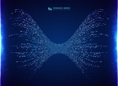 Teknoloji kare desen mavi tasarım enerji hatları soyut