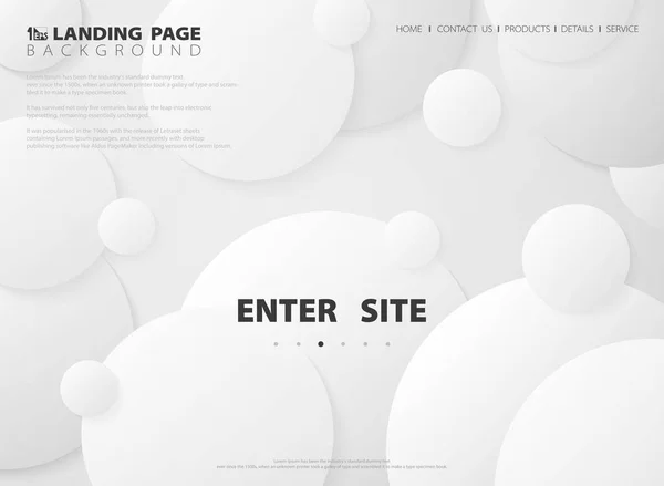 Page d'accueil moderne abstraite de cercle dégradé fond blanc — Image vectorielle