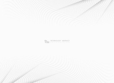 Teknoloji beyaz kağıt kesme nokta desen tasarım arka plan. illüstrasyon vektör eps10