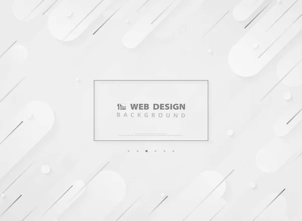 Modern landing page web design modern geometric white minimal. — Stock Vector