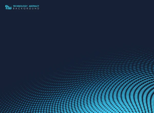 Abstrato azul tecnologia pontos mínimos fundo geométrico. vetor de ilustração eps10 —  Vetores de Stock