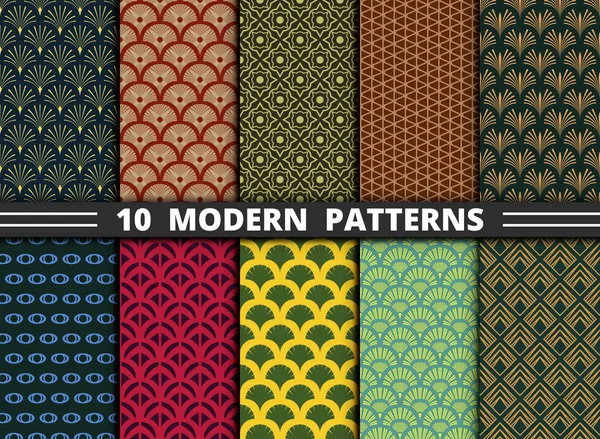 Renkli set arka plan soyut modern tarzı antik desen. illüstrasyon vektör eps10