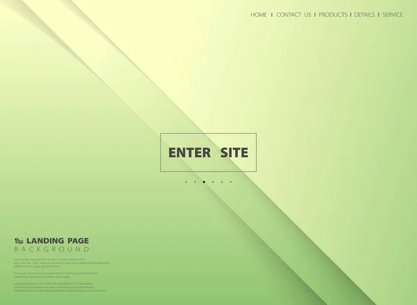 Resumen mínimo gradiente verde amarillo landing page vector fondo. ilustración vector eps10 — Vector de stock