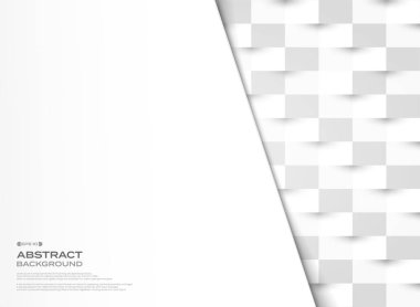 Abstract gray and white paper cut geometric pattern vector design. illustration vector eps10