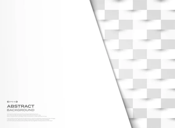 Abstraktes graues und weißes Papier Schnitt geometrisches Muster Vektor-Design. Illustrationsvektor eps10 — Stockvektor