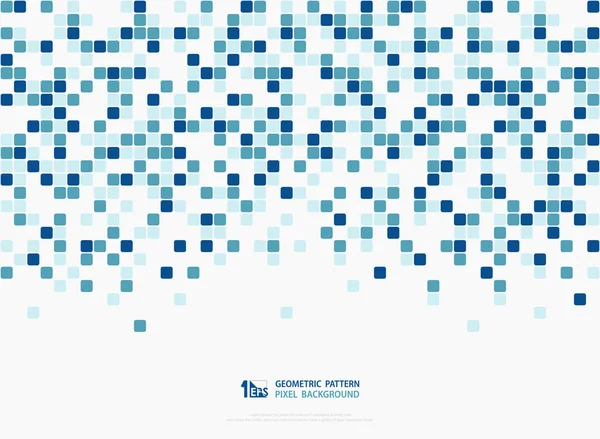 Soyut teknoloji mavi yeşil renkler kare piksel dekorasyon arka plan. illüstrasyon vektör eps10