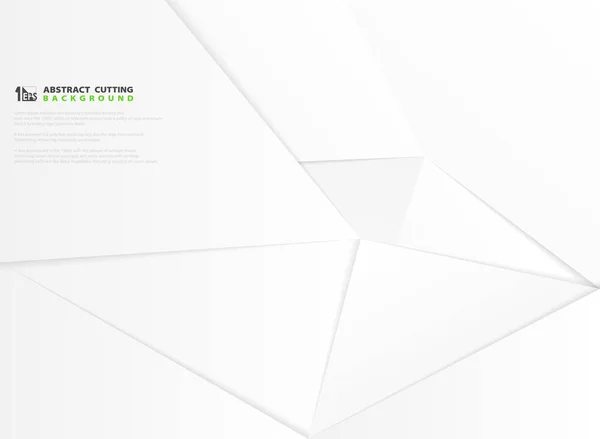 Abstraktní moderní gradient šedý bílý papír střih dekorace pozadí. — Stockový vektor