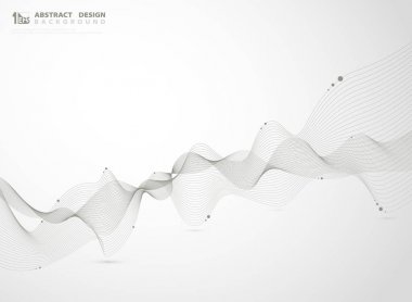 Eleman arka planda soyut altın renk hatları dalgalı desen eleman tasarımı.