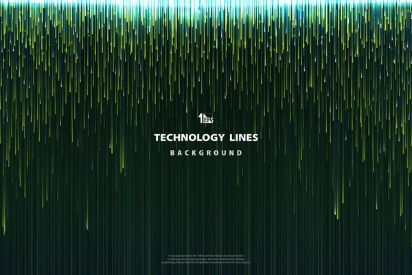Tecnología abstracta líneas verdes diseño de patrones de elementos decoración de diseño . — Archivo Imágenes Vectoriales
