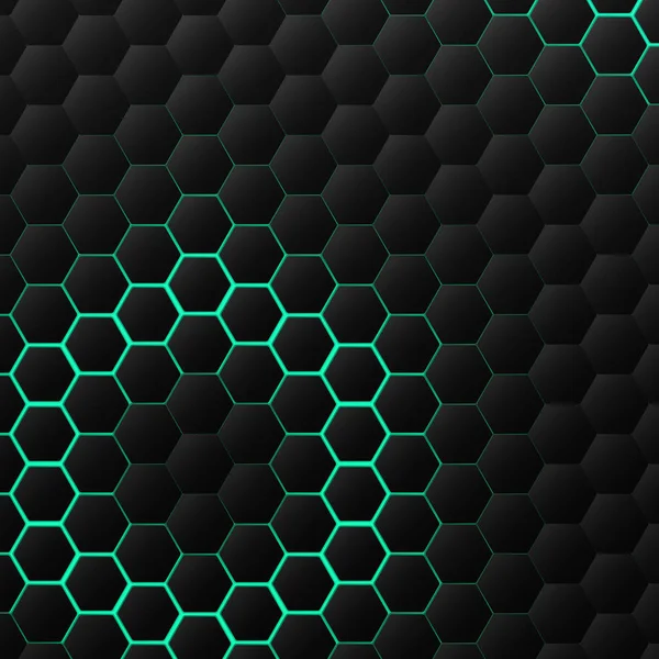 Soyut siyah altıgen teknoloji desen tasarım dekorasyon arka plan. 