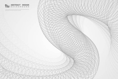 Soyut daire gri dekorasyon desen tasarım arka plan. 