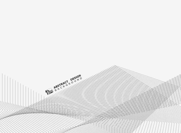 白い背景に抽象的なラインジグザグカバー. — ストックベクタ