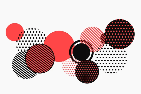 Diseño abstracto de vectores de forma geométrica en negro y rojo . — Vector de stock