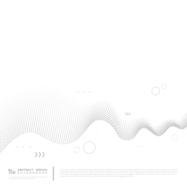 Abstrait ligne de bande minimale tech fond gris . — Image vectorielle
