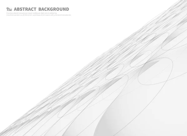 Abstrakt grå cirkel perspektiv teknik bakgrund. — Stock vektor