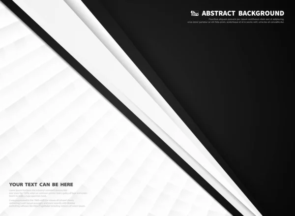Fondo abstracto de diseño de cubierta corporativa de tecnología en blanco y negro . — Vector de stock