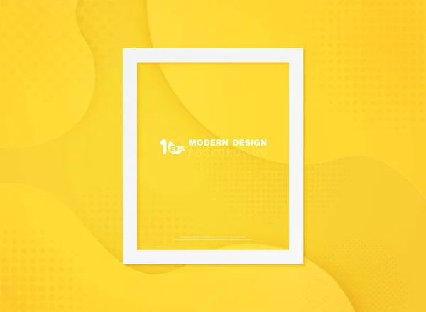 Abstrakte minimale gelbe Farbe des Kreises geometrische Halbton-Design Hintergrund. — Stockvektor