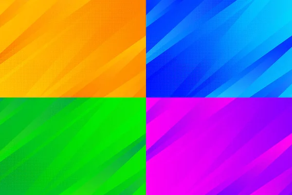 Abstrakter Verlauf Orange Blau Grün Und Rot Tech Design Muster — Stockvektor