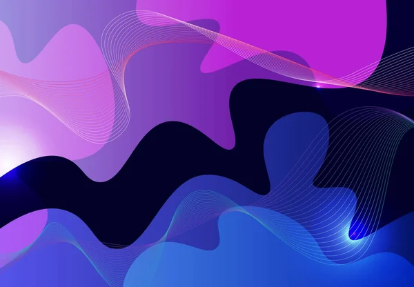 Абстракция Фиолетового Синего Градиента Оформления Футуристической Линии Рисунка Оформление Рекламы — стоковый вектор
