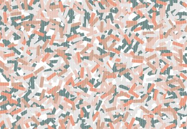 Çember geometrik yarım ton tasarım arka planına sahip soyut renkli minimal dikdörtgen dikişsiz desen tasarımı. Reklam, poster, sanat eseri, şablon tasarımı, baskı için dekorasyon. Resim vektörü eps10